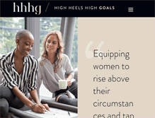 Tablet Screenshot of highheelshighgoals.com